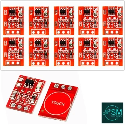 10PCS TTP223 Touch Key Capacitive Switch Button Module Arduino Stand Alone DIY - image 1 of 4