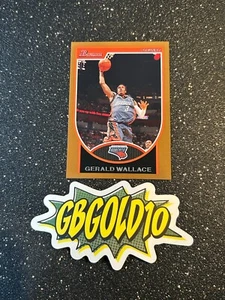 2007-08 Bowman Draft Picks & Stars - Gold #80 Gerald Wallace /399 - Picture 1 of 2