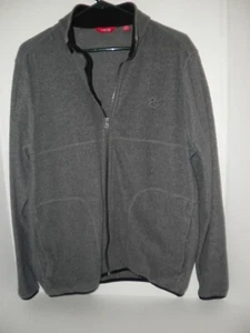 IZOD Nice Men's Long Sleeve Gray Full Zip Fleece Medium Sweat Jacket - Picture 1 of 5