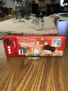 Vintage Melon Boy Pencil Box Case 80’s Style Pencil Sharpener Compass Christmas - Picture 1 of 18