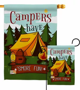 Smore Fun! Garden Flag Camping Outdoor Decorative Small Gift Yard House Banner - Picture 1 of 17