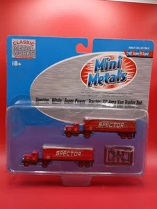 CMW MINI METALS 1:160 WHITE SUPER POWER TRACTOR AERO VAN TRAILER 2 PACK SPECTOR - Picture 1 of 3