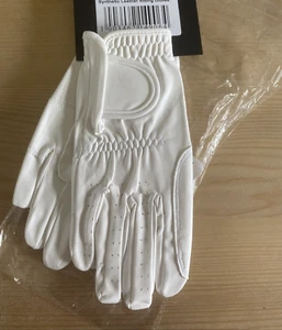 Adults Synthetic Leather Horse Riding / Dressage Gloves - White - Extra Large - Picture 1 of 3