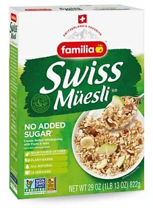 Familia Swiss Muesli senza zuccheri aggiunti 29 once cereali sani per colazione - Foto 1 di 6