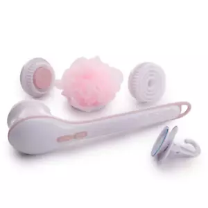 Electric Rechargeable Body Brush Back Scrubber Shower Brush with Long Handle - Picture 1 of 11