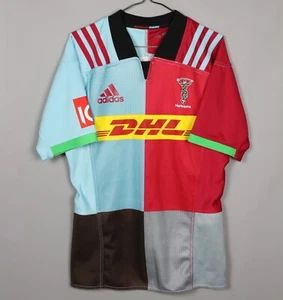 HARLEQUINS ADIDAS HOME RUGBY LEAGUE SHIRT 2017 2018 SIZE M - Picture 1 of 6