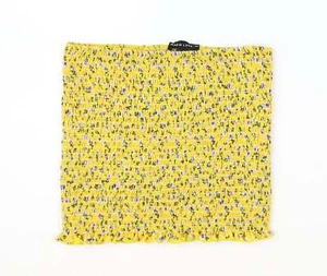 New Look Womens Yellow Polyester Blend Cropped Tank Size Mer - Picture 1 of 12