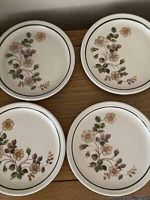 Vintage Pottery- Set Of 4 Tea Plates-Autumn Leaf • 5.21£