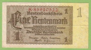 Germany - 1 rentenmark - 1937 - P173/b - VF+ Vintage old paper money banknote - Picture 1 of 2