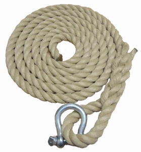 Cuerdas de Escalada de Gimnasio Polihemp, Árbol de Fitness Interior Exterior con Ojo Suave y Grillete - Imagen 1 de 1
