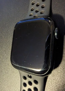 Apple Watch SERIES 7 45‑mm Nike-GPS Midnight Aluminium Case Black Nike band - Picture 1 of 3