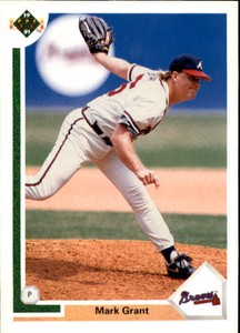 1991 Upper Deck Atlanta Braves Baseball Card #301 Mark Grant