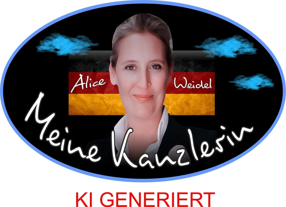 FLEXIDESIGN Alice Weidel AFD Aufkleber Sticker Meine Kanzlerin Demokratie Wahlkampf Motiv 10