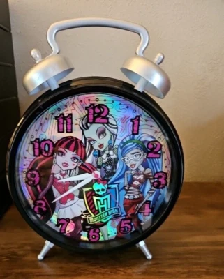 2013 12" Monster High Growlicious Alarm Clock Jumbo Twin Bell Quartz - Image 1 of 4