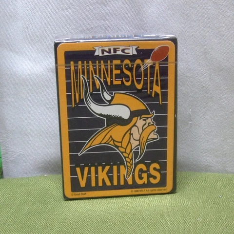 MINNESOTA VIKINGS Playing Cards football 1999 Good Stuff mascot Norseman NWT Cover
