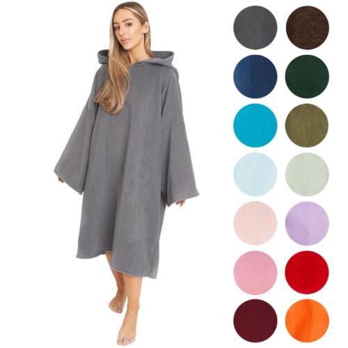 Brentfords Hooded Towel Poncho Adult Absorbent Dry Beach Swim Bath Changing Robe