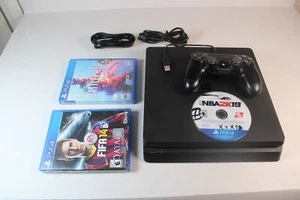 Sony PS4 PlayStation 4 Slim 1TB Console Bundle With Wireless Controller, 3 Games - Picture 1 of 7