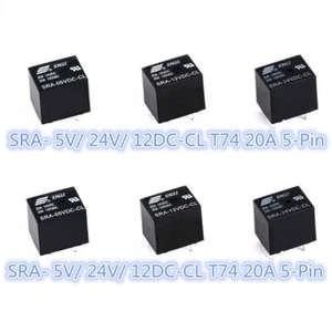 5PCS New Original SRA- 5V/ 12V/ 24DC-CL T74 20A Black SONGLE Power Relays 5-Pin - Picture 1 of 4