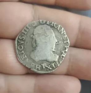 France 1575 T Demi (HALF )Franc Henri lll HAMMERED PetetheGreek447 Bθ - Picture 1 of 6