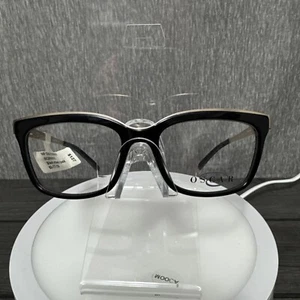 Oscar De La Renta OSL720WM Black Satin Gold Eyeglass Frames 53 17 135 - Picture 1 of 8