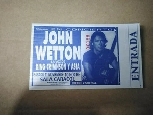 John Wetton Saturday 11 November Sala Caracol - Ticket Entry - Picture 1 of 1