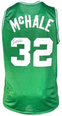 Kevin McHale Signed Custom Boston Green Basketball Jersey JSA - Image 1 of 3