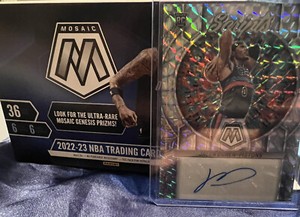 2022-23 Panini Mosaic Jalen Duren SILVER Scripts Autographs #RS-JAL PRIZM RC