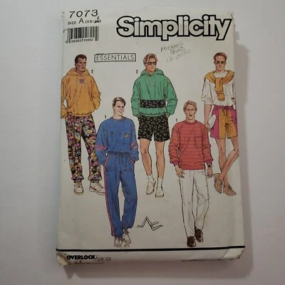Simplicity 7073 Trackies Pants Jumpers Sports Hood Sweatshirts Pattern Size XS-L - Image 1 of 4