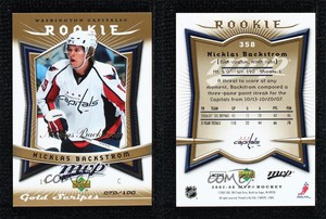 2007-08 Upper Deck MVP Gold Scripts /100 Nicklas Backstrom #358 Rookie RC
