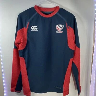 Top Oficial EE. UU. Rugby Vaposhield Tech Drill - Canterbury - Azul Marino/Rojo - XS Foto 1 de 4