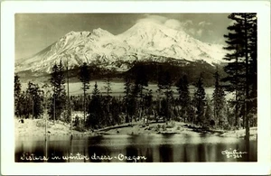 RPPC Three Sisters in Winter Dress Oregon Real Photo Postcard Christian - Picture 1 of 2