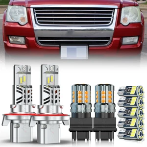 For Ford Explorer 2006-2010 LED Headlight Turn Signal Side Marker Light Bulbs 9x - Picture 1 of 12