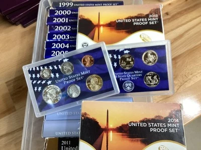 1999-S 2014-S US Clad Proof Sets Complete Run of 16 Different Sets with all OGP - Image 1 of 4