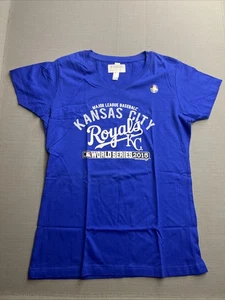 T-shirt media donna Kansas City Royals 2015 World Series Live And Tell NOS s8 - Foto 1 di 7