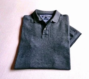 Tommy Hilfiger Herren Poloshirt Gr. L Slim Fit (eher M) grau - Bild 1 von 6