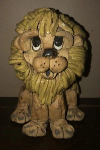 Max Hindt Studio Kunst Keramik Löwe Spaghetti Ton Katze Brutalist Skulptur Figur - Bild 1 von 6