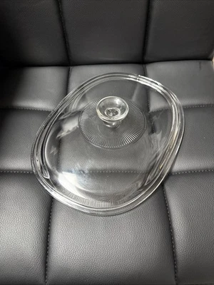 Vintage Pyrex Oblong Glass Replacement Lid F12C Clear  - Image 1 of 4