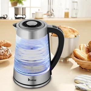 Wasserkocher Blaulicht 2,2L 1800W mit elektronischem Griff Schnelles Aufheizen - Bild 1 von 14