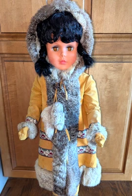 De colección Años 50 33” Princesa Peggy Patti PlayPal Tipo Muñeca Compañero Esquimal Disfraz Foto 1 de 4