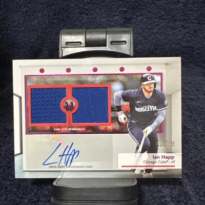 IAN HAPP - 2024 TOPPS MUSEUM COLLECTION - DUAL RELIC AUTO /99 - CHICAGO CUBS - Image 1 of 3