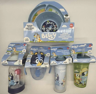 5PC The First Years Bluey Cups & Feeding Set ~ FAST SHIPPING ~ NEW IN BOX ~ - Image 1 of 4