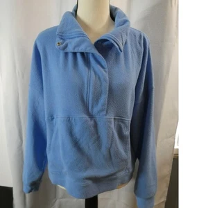 Sudadera para mujer Danskin pequeña con cuello jacquard 1/2 cremallera azul - Imagen 1 de 7