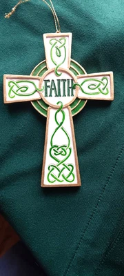 爱尔兰凯尔特十字勋章“信仰”5.5 英寸 状况完好  — 第 1/4 张图片