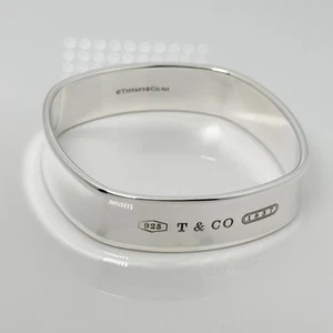 7,5" Tiffany & Co 1837 quadratischer breiter Armreif Armband in Sterlingsilber Medium - Bild 1 von 7