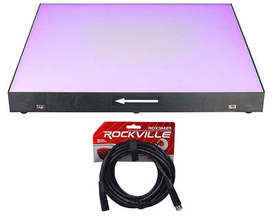 American DJ ADJ MDF3 RGB LED DMX Magnetic Single Dance Floor Panel+DMX Cable - Image 1 of 4