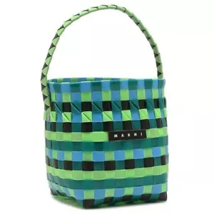 MARNI Handtasche POD KINDERTASCHE Korbform Mini Eingriff Mehrfarbig Grün NEU - Bild 1 von 8