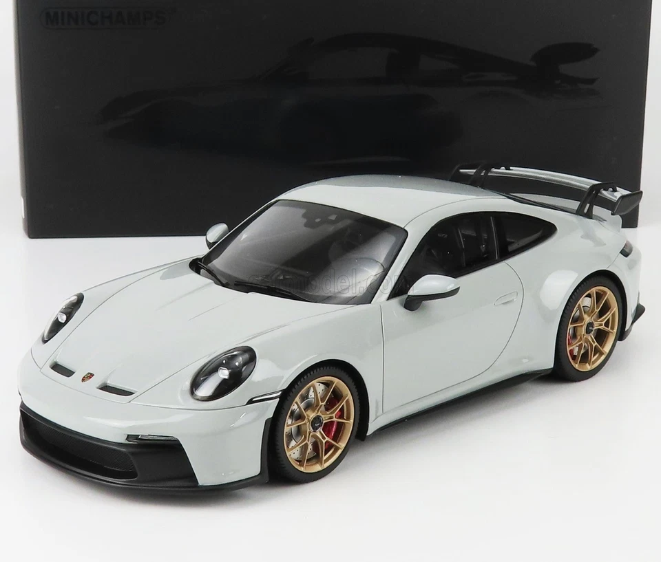 1/18 MINICHAMPS - PORSCHE - 911 992 GT3 COUPE 2021 - GOLD WHEELS 117069001 - Immagine 1 di 1