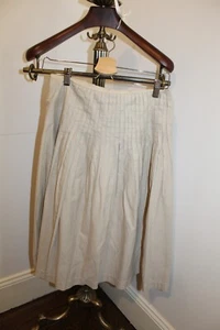 Gunex Womens beige pleated cotton skirt size small - Picture 1 of 7