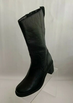 Botas Maripe Marco Media Pantorrilla Cuero Negro Liso Punta Redonda Cremallera Talla 6M Foto 1 de 4