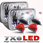 FIT Ford F650 F750 F250 F350 E150 L9000 Pair 5x7" 7x6 LED Headlights With Bulbs